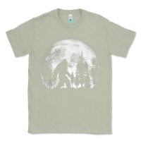 Matcha bigfoot in the forest hiding at night full moon trees nature t shirt Classic Tee - linhVisuals