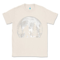 Natural bigfoot in the forest hiding at night full moon trees nature t shirt Classic Tee - linhVisuals