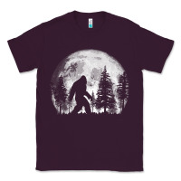 Plum bigfoot in the forest hiding at night full moon trees nature t shirt Classic Tee - linhVisuals