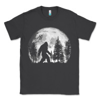 Smoke bigfoot in the forest hiding at night full moon trees nature t shirt Classic Tee - linhVisuals