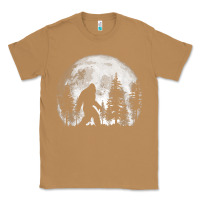 Toasted Coconut bigfoot in the forest hiding at night full moon trees nature t shirt Classic Tee - linhVisuals