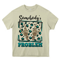 Mossy Somebody's Problem Hand Skeleton Heavy Core Tee - FaDigitalArtStudio