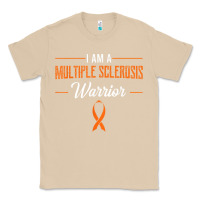 Mushroom multiple sclerosis warrior autoimmune disease orange ribbon Classic Tee - linhVisuals