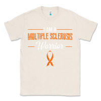 Natural multiple sclerosis warrior autoimmune disease orange ribbon Classic Tee - linhVisuals