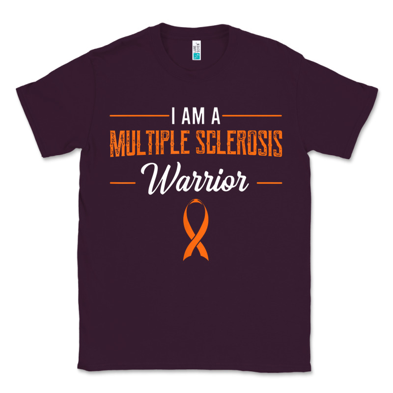 Multiple Sclerosis Warrior Autoimmune Disease Orange Ribbon Classic Tee by linhVisuals | Teevron