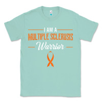 Seafoam multiple sclerosis warrior autoimmune disease orange ribbon Classic Tee - linhVisuals