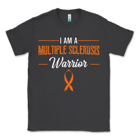 Smoke multiple sclerosis warrior autoimmune disease orange ribbon Classic Tee - linhVisuals