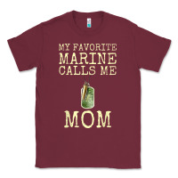 Burgundy my favorite marine calls me mom Classic Tee - linhVisuals