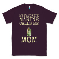 Plum my favorite marine calls me mom Classic Tee - linhVisuals