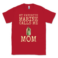 Red my favorite marine calls me mom Classic Tee - linhVisuals