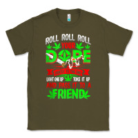 Army Green funny weed pot lover roll joint friend smoking marijuana tank top Classic Tee - linhVisuals