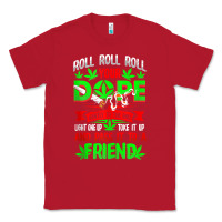Red funny weed pot lover roll joint friend smoking marijuana tank top Classic Tee - linhVisuals