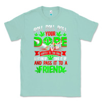 Seafoam funny weed pot lover roll joint friend smoking marijuana tank top Classic Tee - linhVisuals