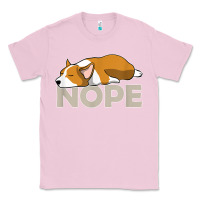 Bubblegum Pink nope lazy corgi Classic Tee - linhVisuals