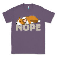 Lavender nope lazy corgi Classic Tee - linhVisuals