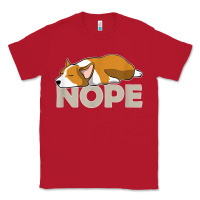 Red nope lazy corgi Classic Tee - linhVisuals