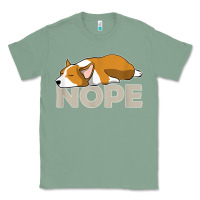 Sage nope lazy corgi Classic Tee - linhVisuals