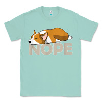 Seafoam nope lazy corgi Classic Tee - linhVisuals