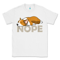 White nope lazy corgi Classic Tee - linhVisuals