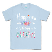 Dusty Blue happiness is being a noni ever women floral decor Classic Tee - linhVisuals