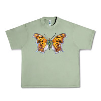 Oil Green Question Mark Butterfly Urban Heavy Tee - LillyAllenDesigns