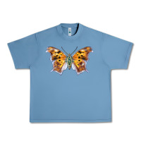 Pebble Blue Question Mark Butterfly Urban Heavy Tee - LillyAllenDesigns