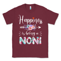 Burgundy happiness is being a noni ever women floral decor Classic Tee - linhVisuals