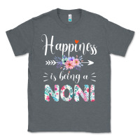 Charcoal Heather happiness is being a noni ever women floral decor Classic Tee - linhVisuals