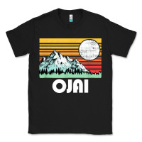 Black ojai california mountains & sun retro 80s graphic Classic Tee - linhVisuals