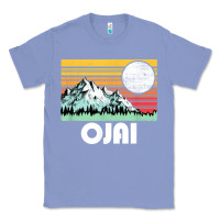 Colony Blue ojai california mountains & sun retro 80s graphic Classic Tee - linhVisuals