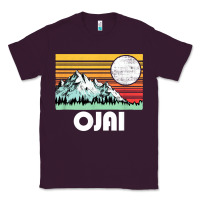 Plum ojai california mountains & sun retro 80s graphic Classic Tee - linhVisuals