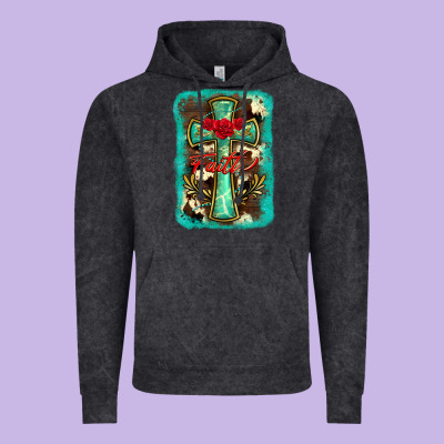 Cross Faith Background Vintage Hoodie Designed By Barkaloodesign
