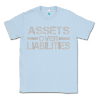 Dusty Blue assets over liabilities mens t shirt Classic Tee - linhVisuals