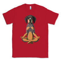 Red yoga fitness bluetick coonhound dog 363 bodybuilding Classic Tee - linhVisuals