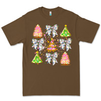 Cacao Christmas Trees And Bow Premium Tee - CowhideDigitalArt