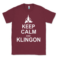 Burgundy keep calm and klingon Classic Tee - linhVisuals