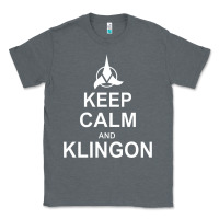 Charcoal Heather keep calm and klingon Classic Tee - linhVisuals