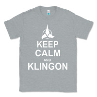 Heather Grey keep calm and klingon Classic Tee - linhVisuals