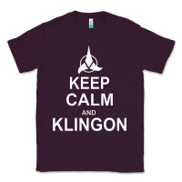 Plum keep calm and klingon Classic Tee - linhVisuals