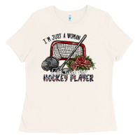 Bone i'm just a woman who loves her hockey player Ladies Tee - SublimationCraftShop