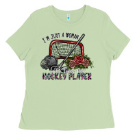Matcha i'm just a woman who loves her hockey player Ladies Tee - SublimationCraftShop