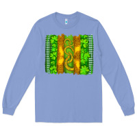 Colony Blue saint patricks horseshoe shamrock leopard glitter brushstroke Long Sleeve Tee - Artiststas
