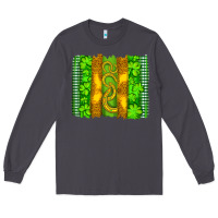 Smoke saint patricks horseshoe shamrock leopard glitter brushstroke Long Sleeve Tee - Artiststas