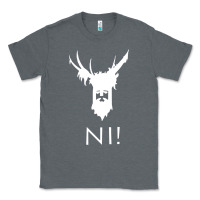 Charcoal Heather knights who say ni Classic Tee - linhVisuals