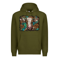 Army Green Christmas background baby calf Premium Hoodie - BarkalooDesign
