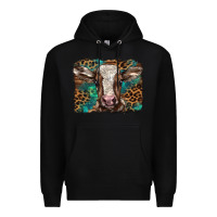 Black Christmas background baby calf Premium Hoodie - BarkalooDesign