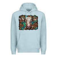 Blue Mist Christmas background baby calf Premium Hoodie - BarkalooDesign