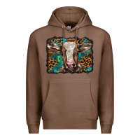 Chestnut Christmas background baby calf Premium Hoodie - BarkalooDesign