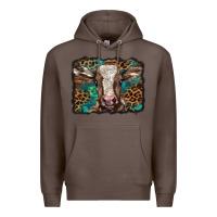 Coffee Christmas background baby calf Premium Hoodie - BarkalooDesign
