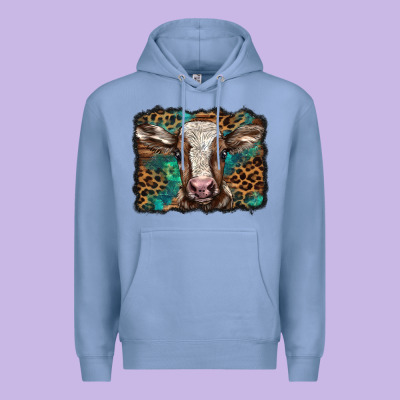 Christmas Background Baby Calf Premium Hoodie Designed By Barkaloodesign